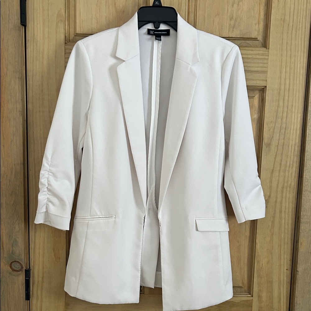 INC International Concepts White Blazer